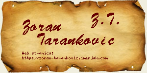 Zoran Taranković vizit kartica